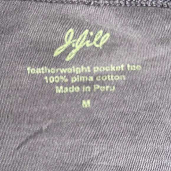 J Jill featherweight pocket tee. Medium. 100% pima cotton. Purple. - Picture 4 of 5